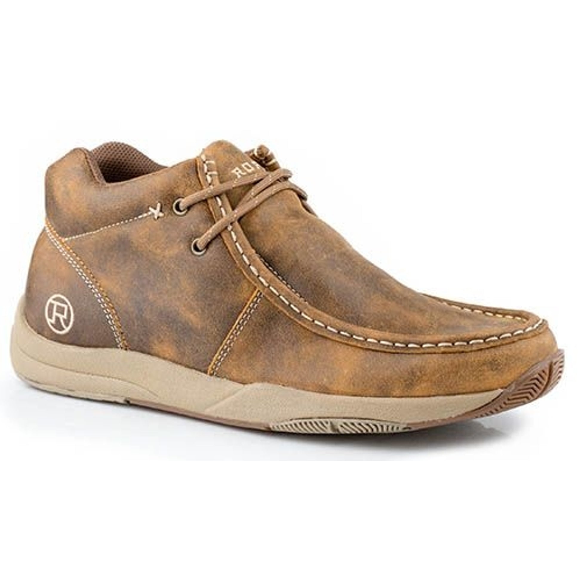 Roper Mens Clearcut Perform Slip-On Tan Shoes