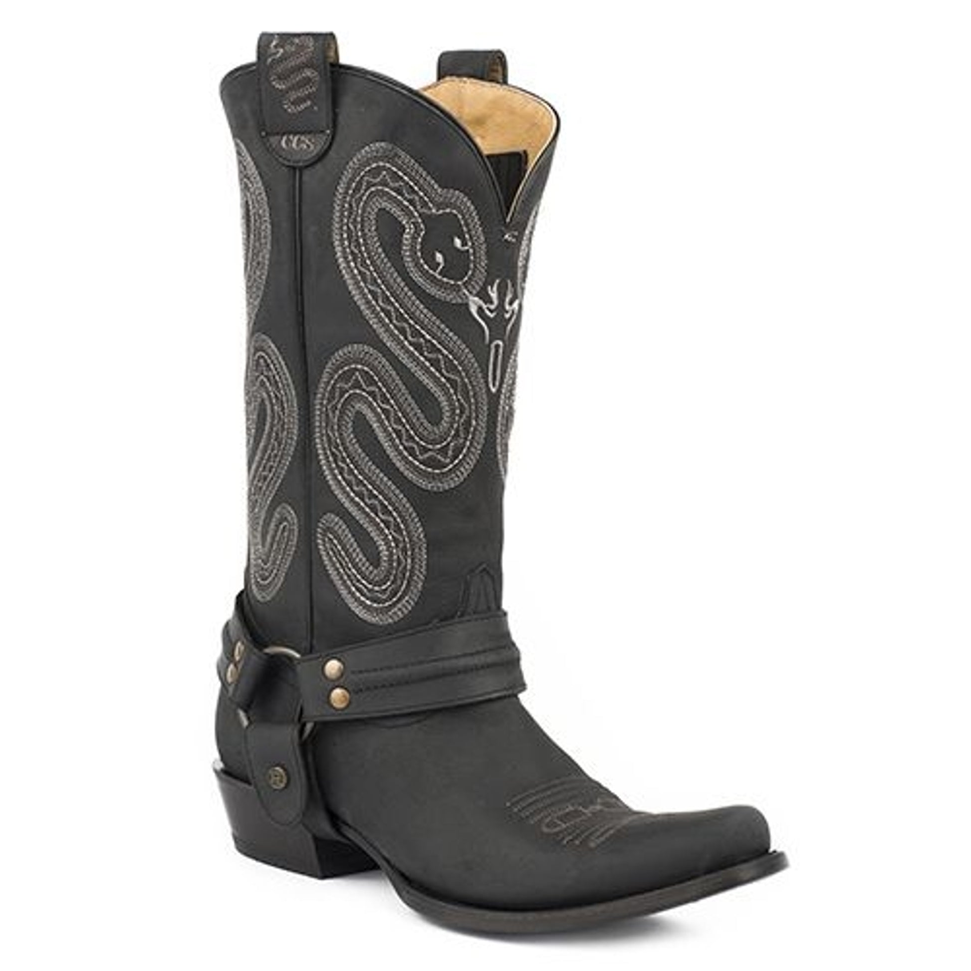 Roper Mens Conceal Sting Snip Black Boots
