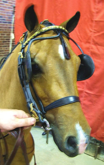Ozark Dual Headstall Leather Pony Show Harness