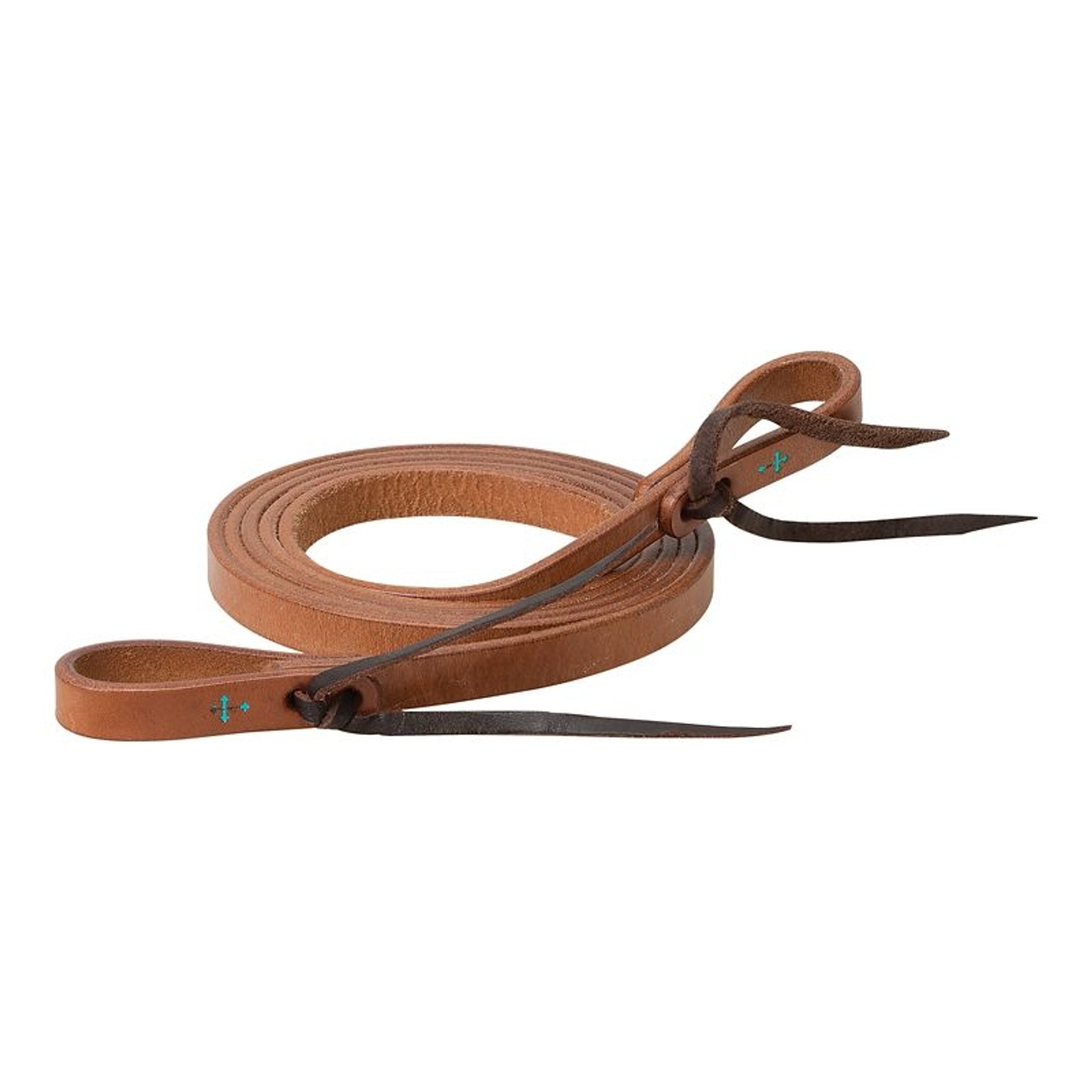 Weaver Turquoise Cross 5/8inx7ft Roping Rein
