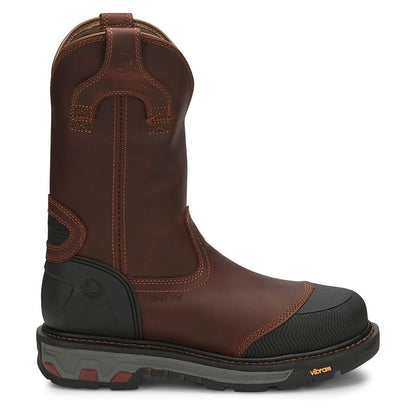 Justin Mens Warhawk Chestnut Comp Toe Boots
