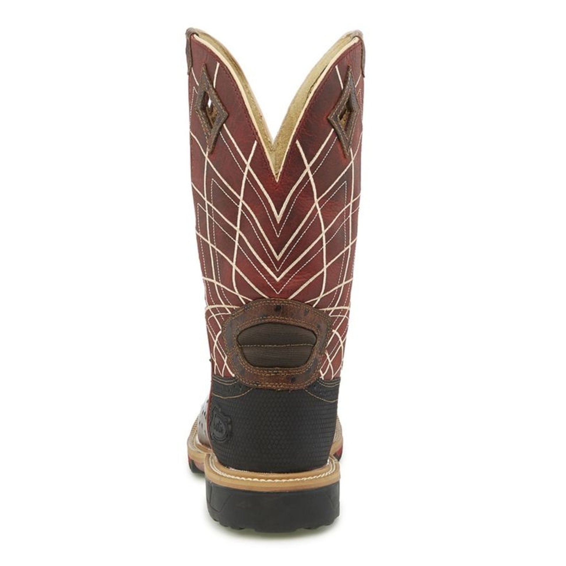Justin Mens Derrickman Ostrich Square Boot