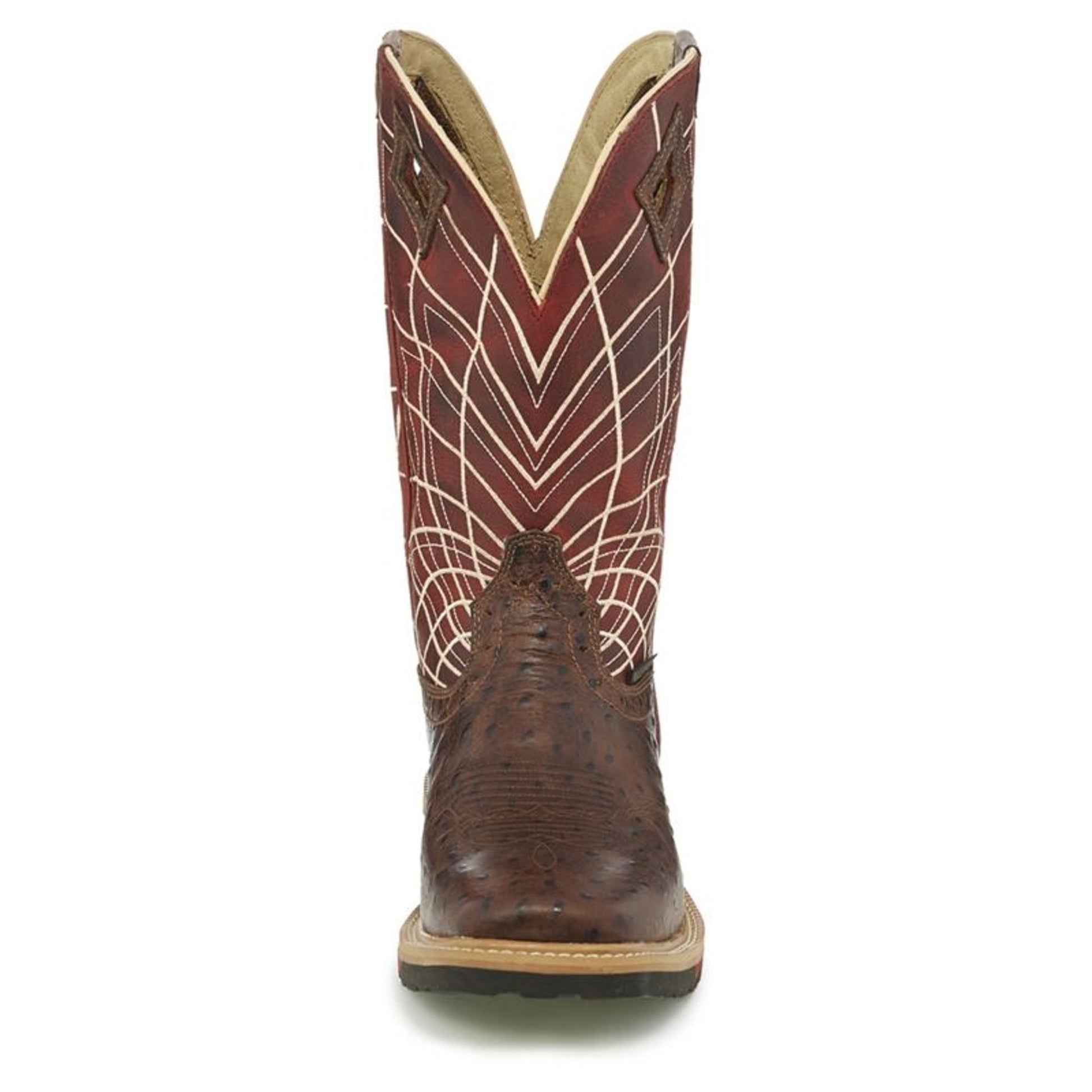 Justin Mens Derrickman Ostrich Square Boot