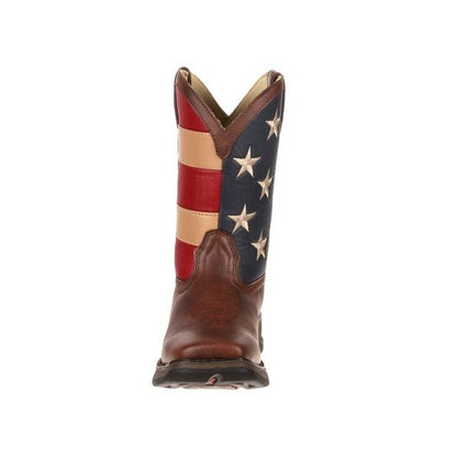 Lil Durango Kids Patriotic Sq Toe Flag Boots