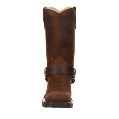 Durango Mens Square Toe Brown Harness Boots
