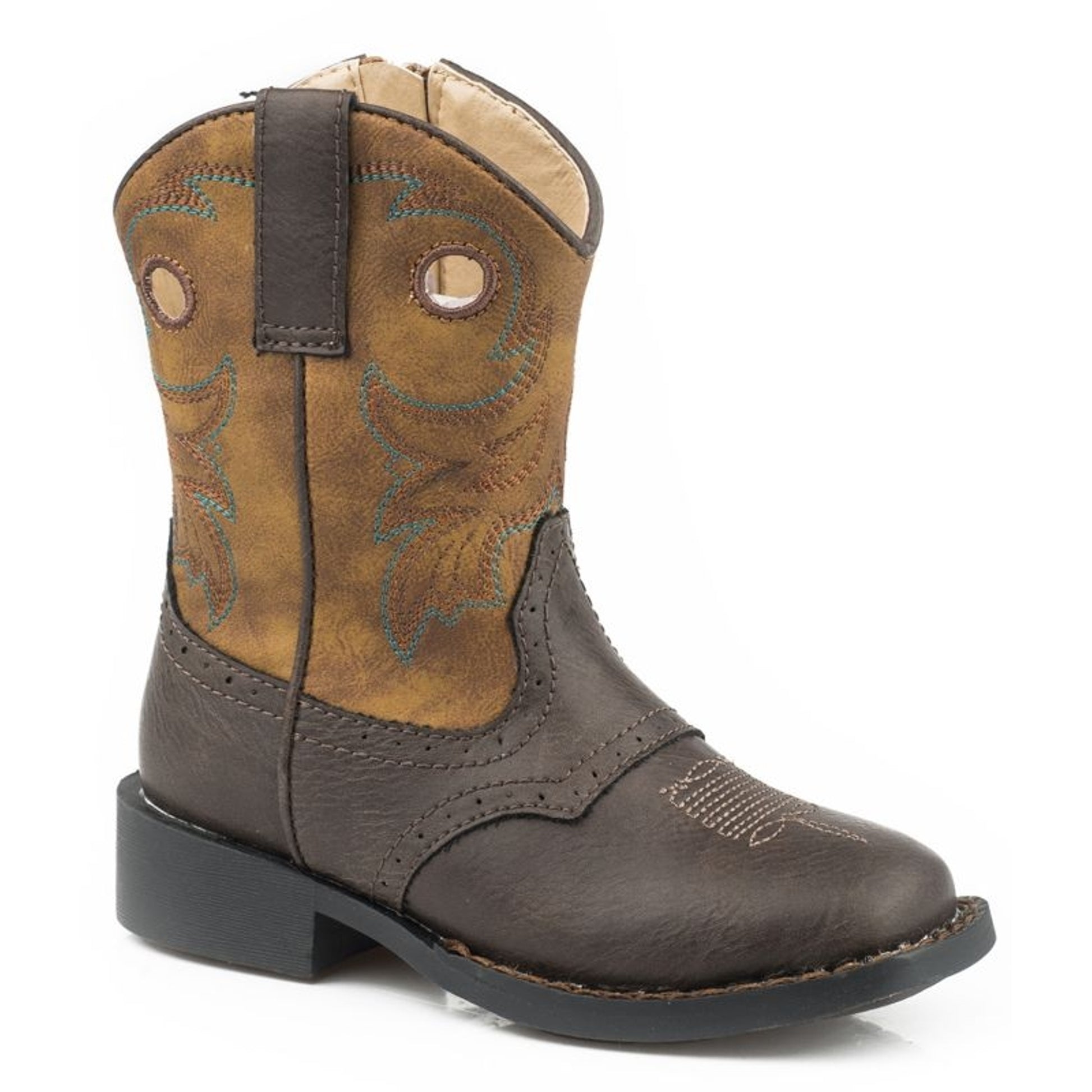 Roper Toddler Daniel Square Toe Tan Boots
