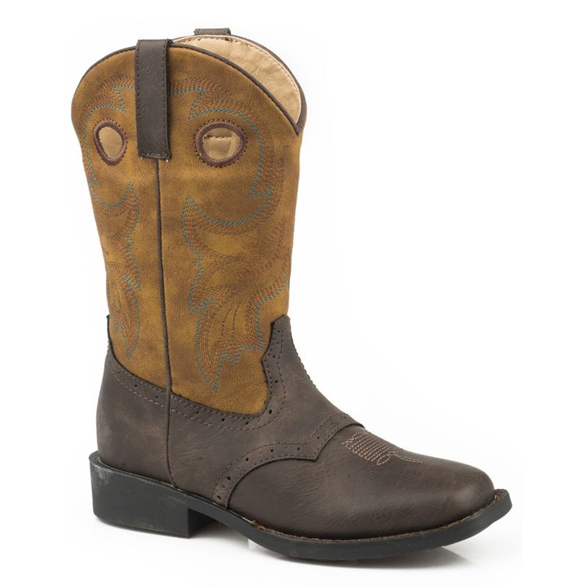 Roper Little Kids Daniel Square Toe Tan Boots