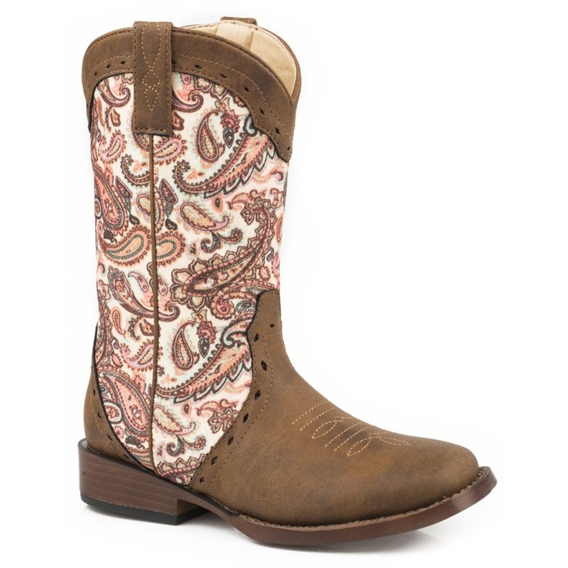 Roper Little Kids Glitter Geo Sq Multi Boots