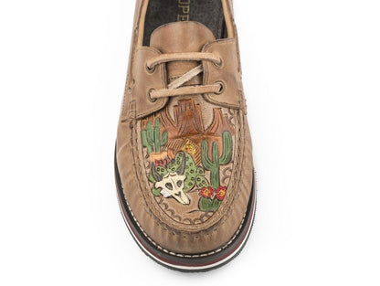Roper Ladies Bertha Burnished Leather Mocs