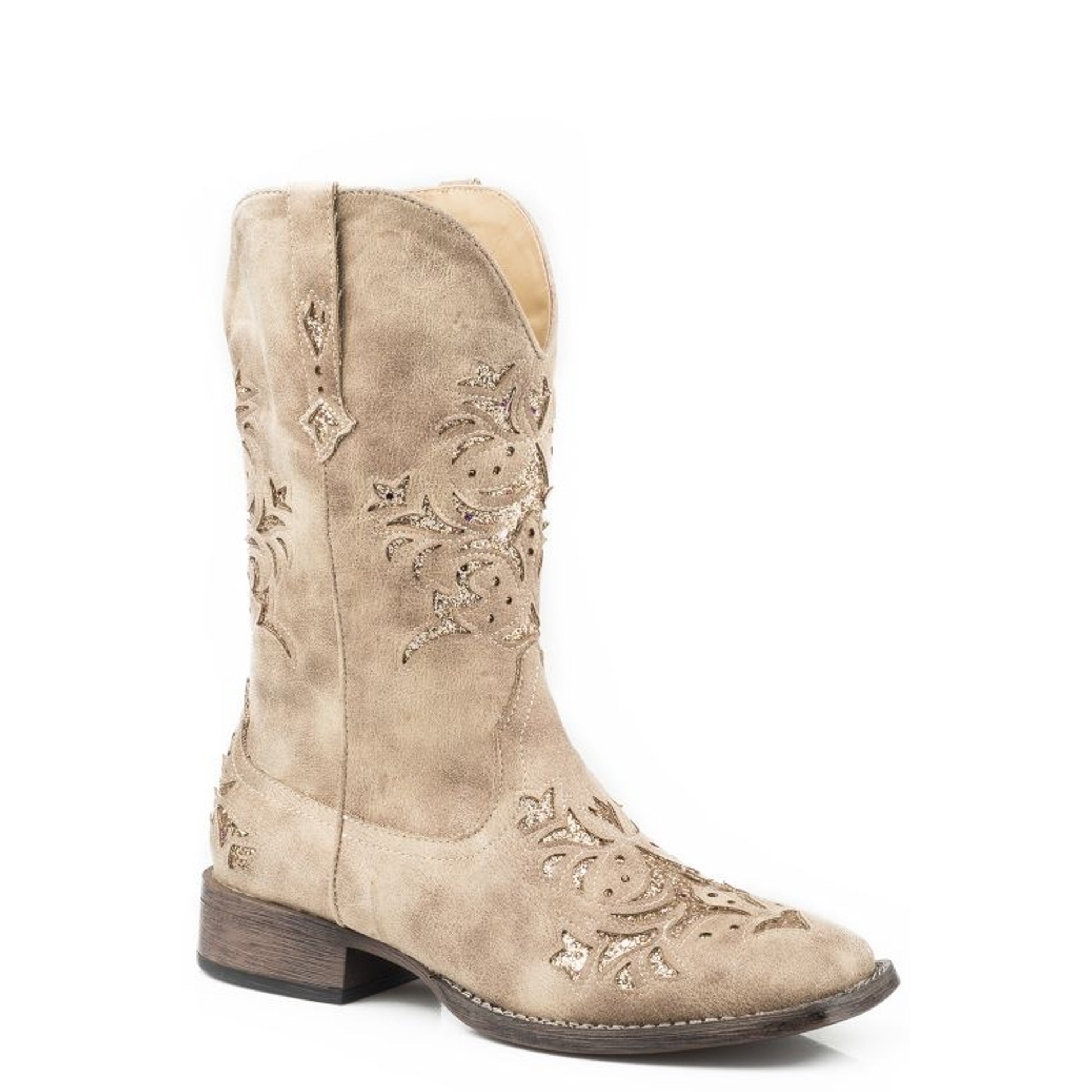 Roper Ladies Kennedy Square Toe Tan Boots