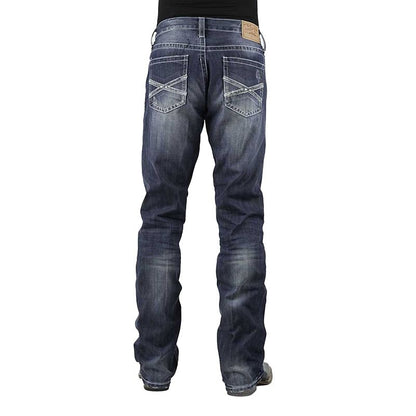Stetson Mens Med Wash with White X Jeans