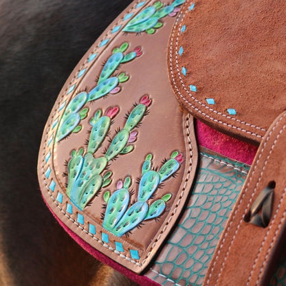 Tough1 Hand Painted Cactus Saddle Pad