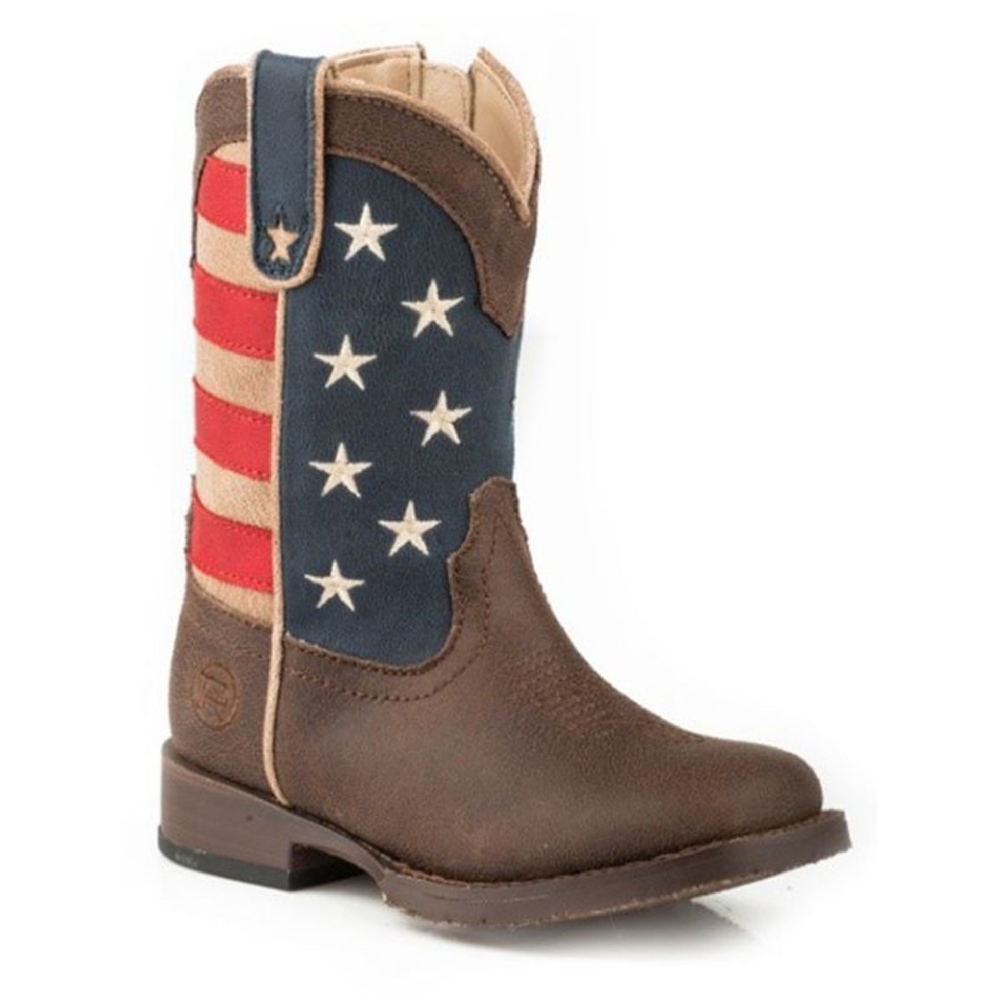 Roper Toddler Square Toe American Flag Boots