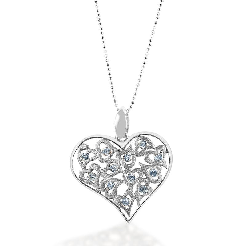 Kelly Herd Clear Multi Heart Pendant