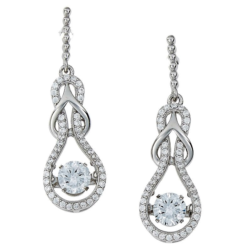 Kelly Herd Slip Knot Clear Dangle Earrings