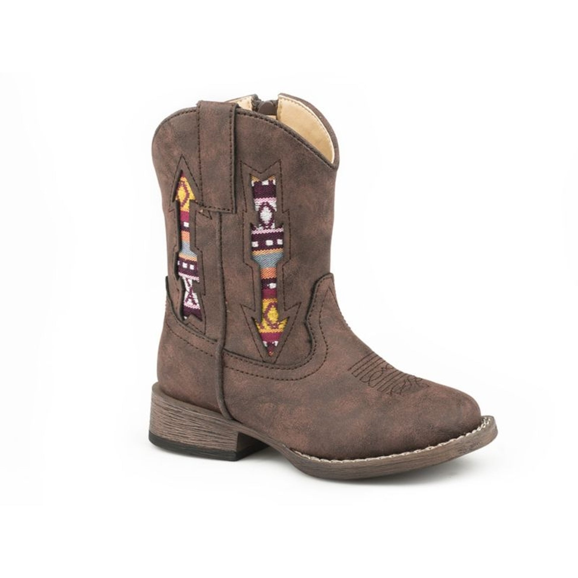 Roper Toddler Double Arrows Sq Toe Boots