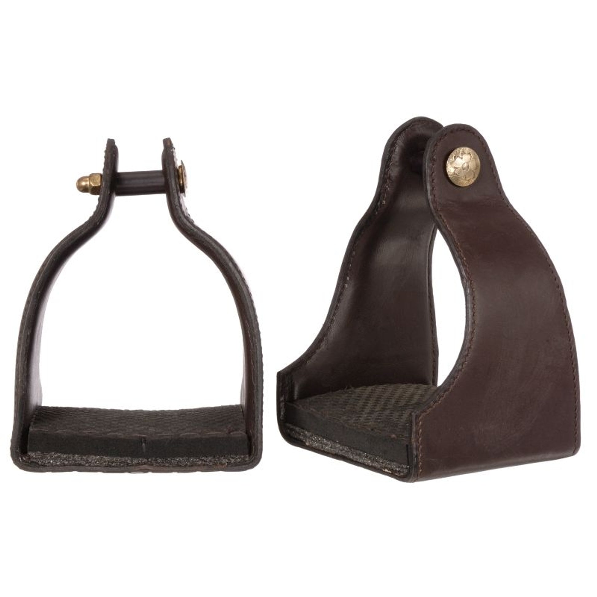 Tough1 Leather Covered Padded Endurance Stirrups