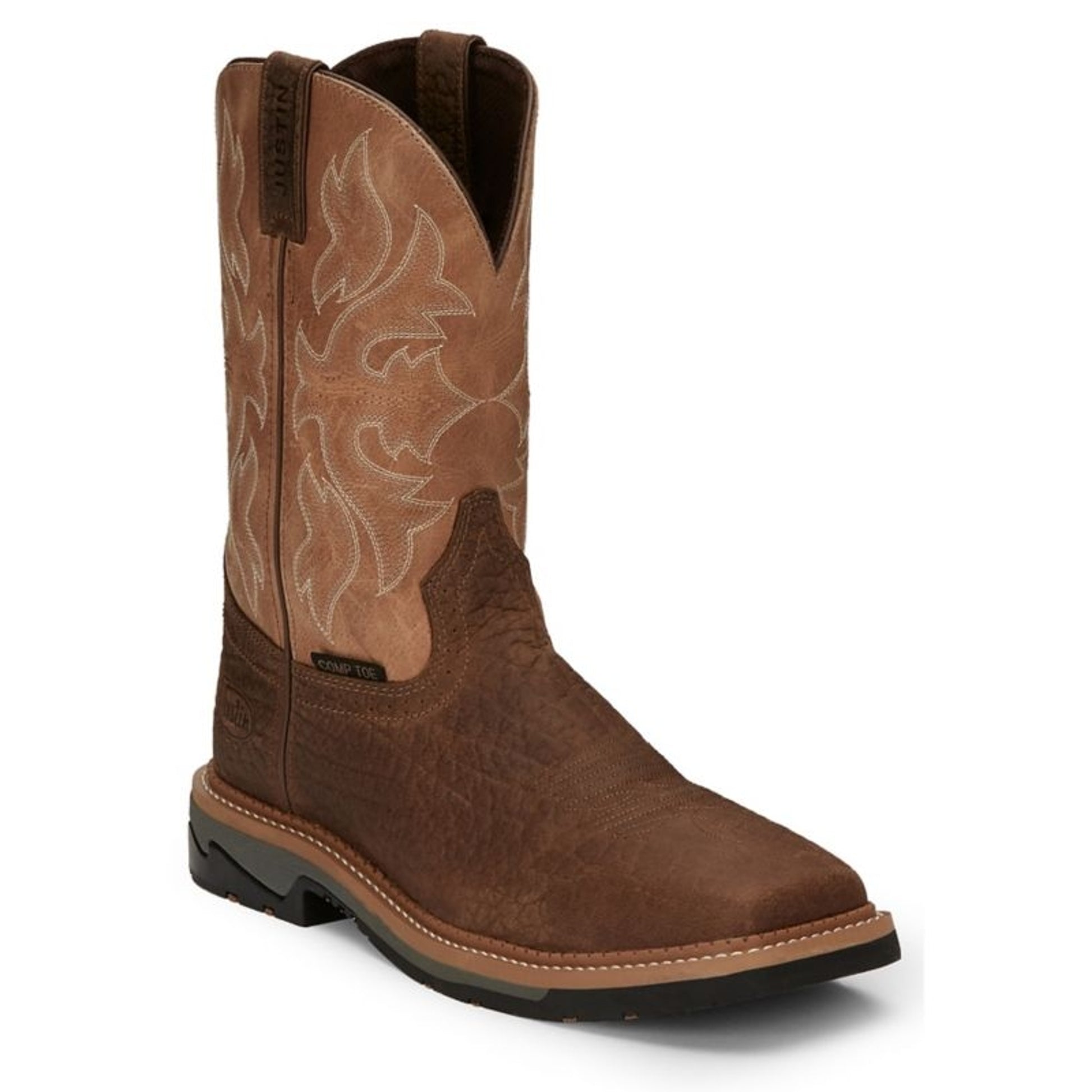 Justin Mens Stampede Bolt Comp Boots