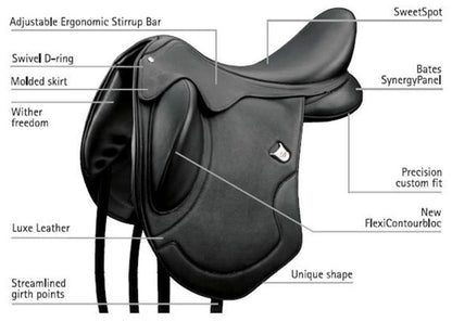Bates Artiste Dressage Saddle with HART