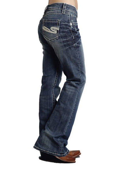 Stetson Ladies Heavy White S Pkt Jeans
