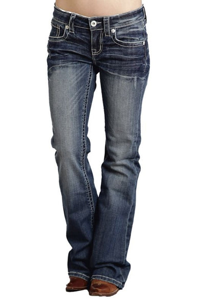 Stetson Ladies Heavy White S Pkt Jeans