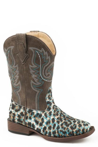 Roper Childs Glitter Leopard Boots