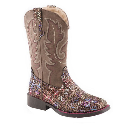 Roper Childs Glitter Aztec Boots