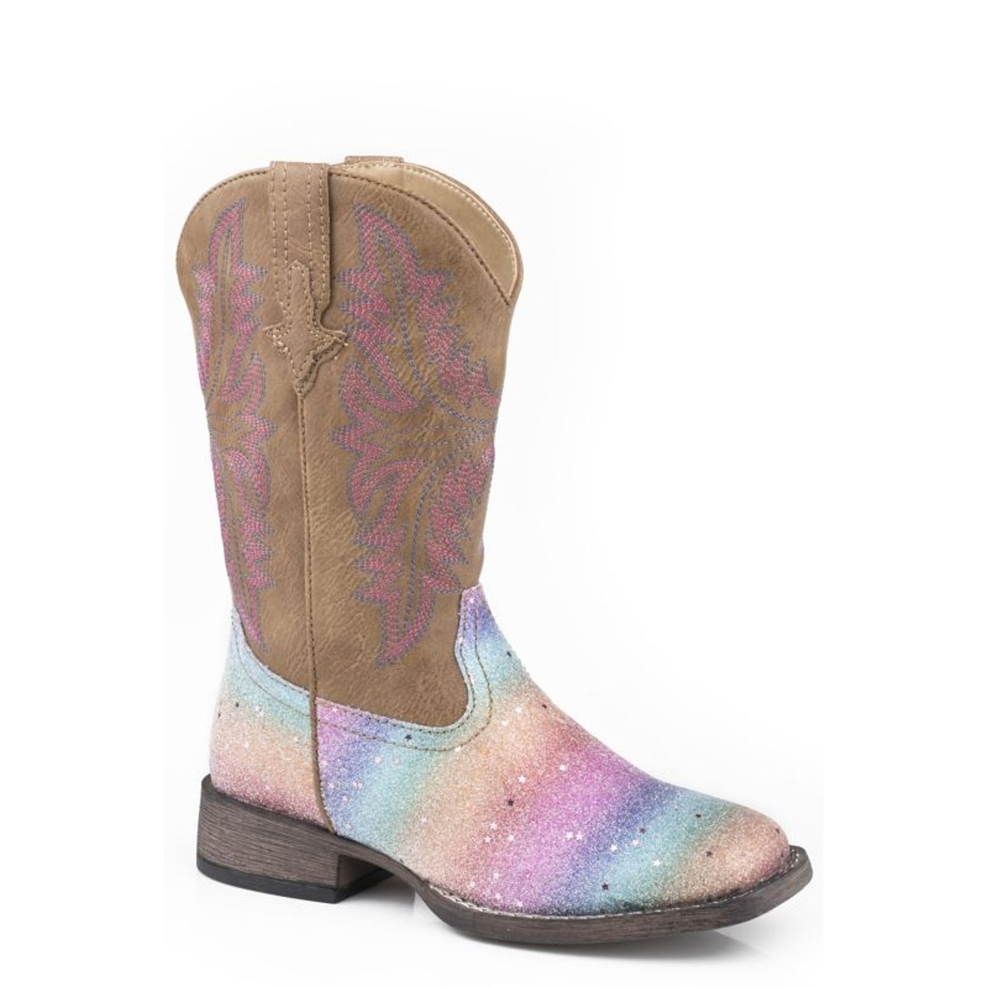 Roper Little Kids Glitter Rainbow Boots