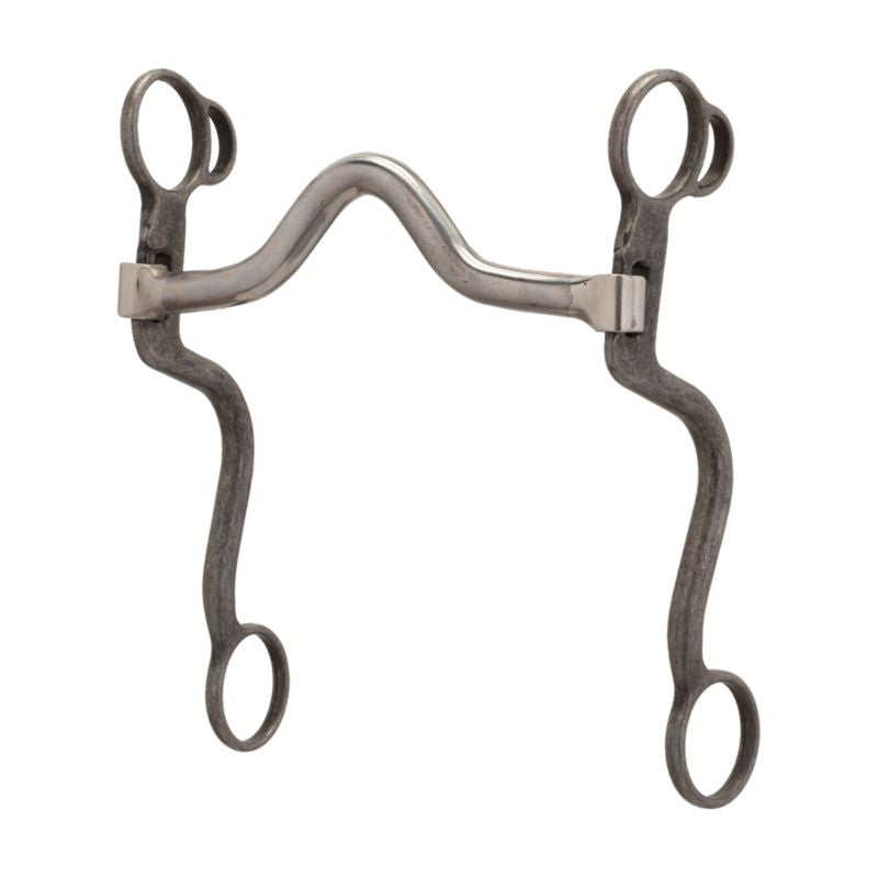 7"S-Shank Med Port With Copper Inlay 5" Buffed Black