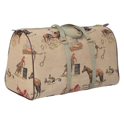 Huntley Western Tapestry Duffle Bag Tan