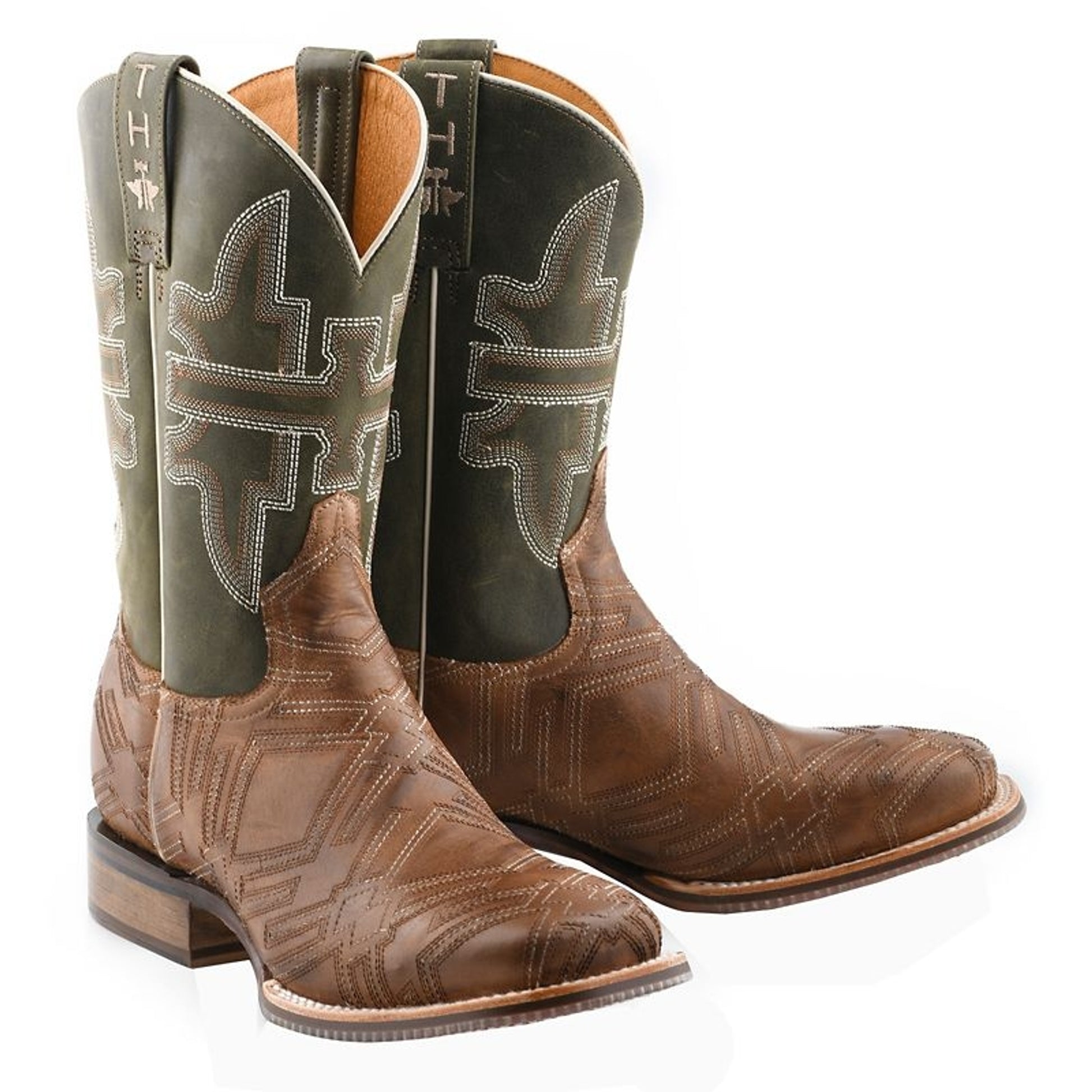 Tin Haul Mens Cowboy Sole Sq Toe Boots