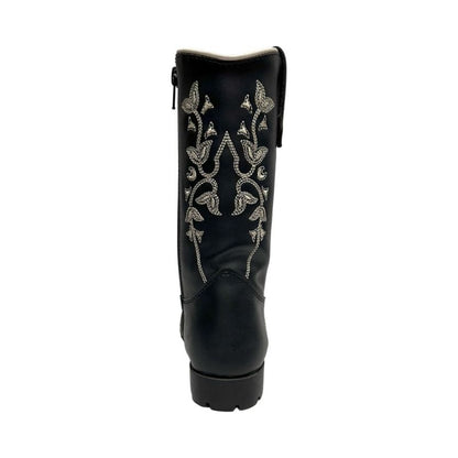 TuffRider Youth Black Floral Western Boots