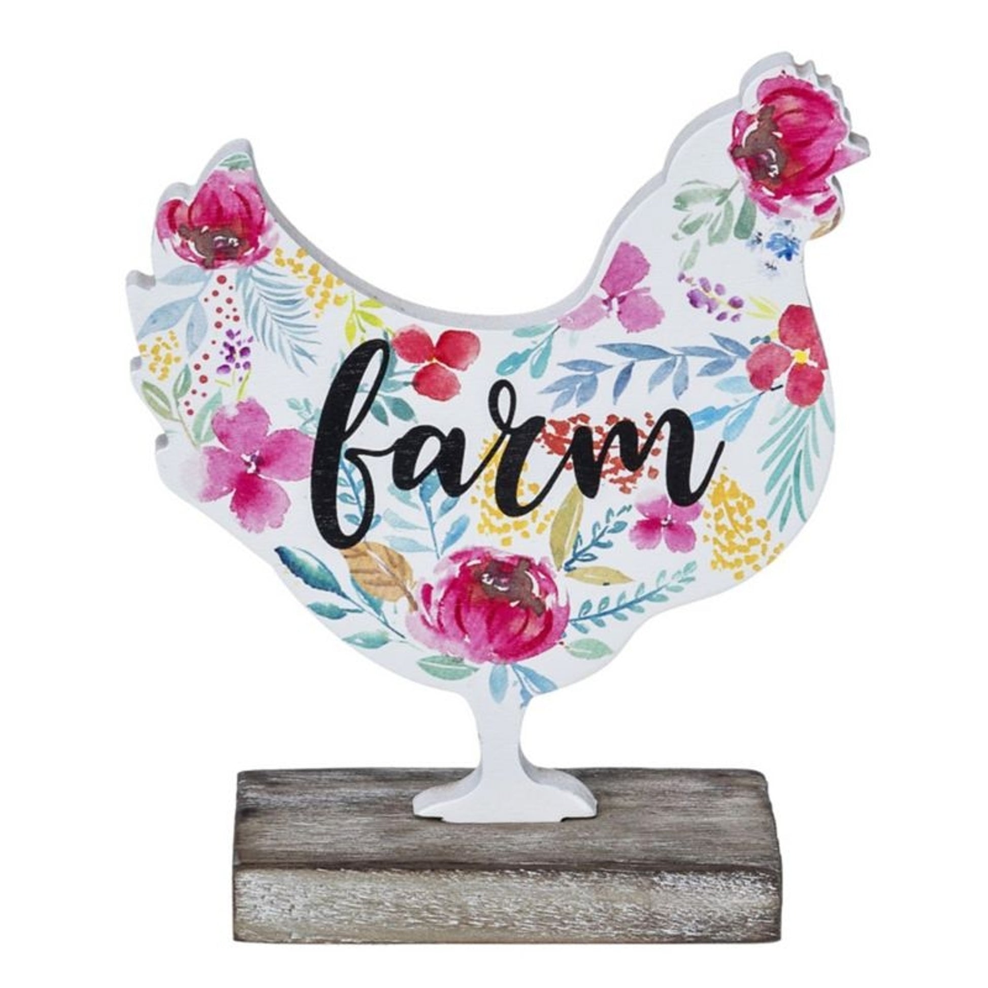 Tough1 Floral Tabletop Farm Animal Decor