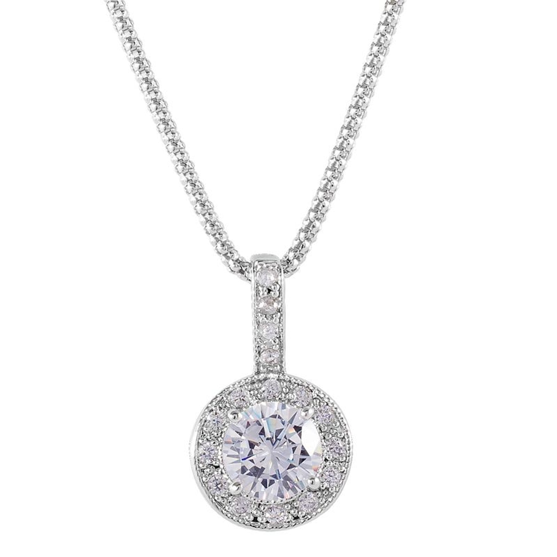 Kelly Herd Bezel Set Drop Necklace