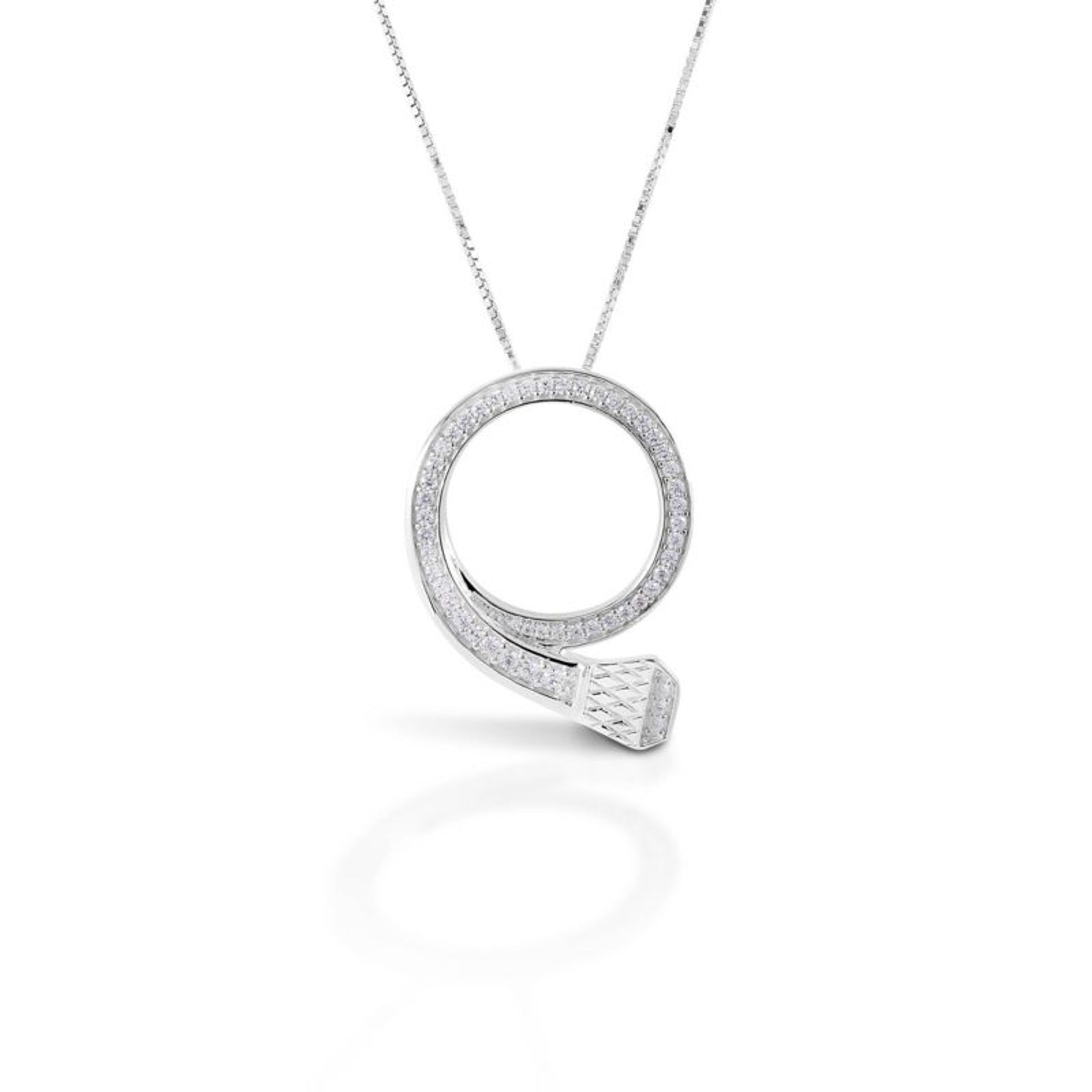 Kelly Herd Pave Circle Nail Pendant