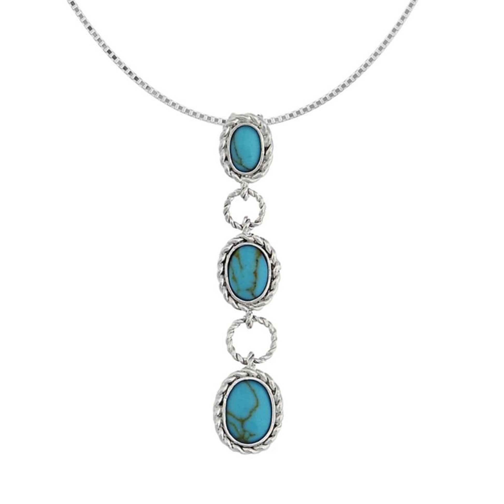 Kelly Herd Turquoise Drop Pendant Necklace