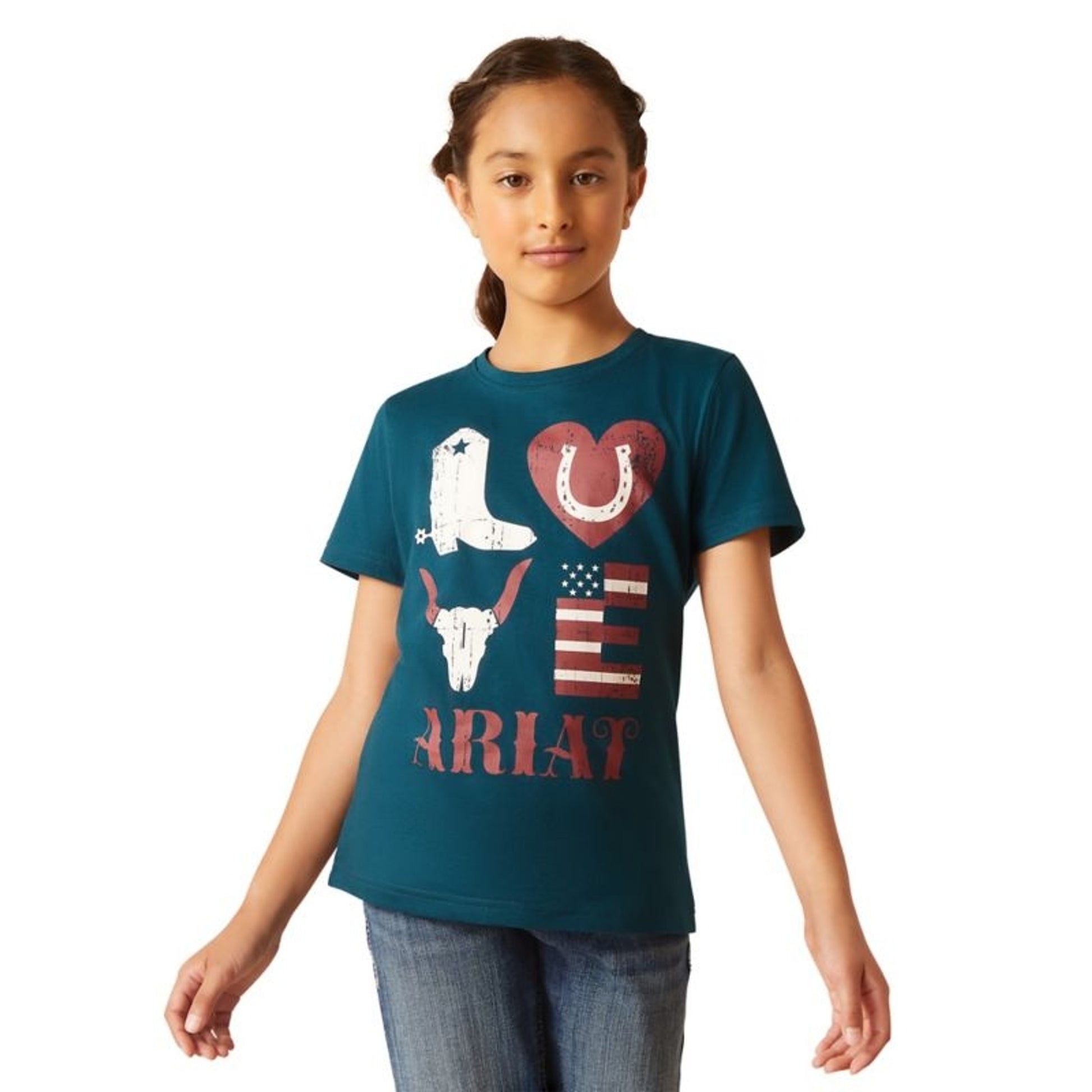 Ariat Girls Western Love Tee