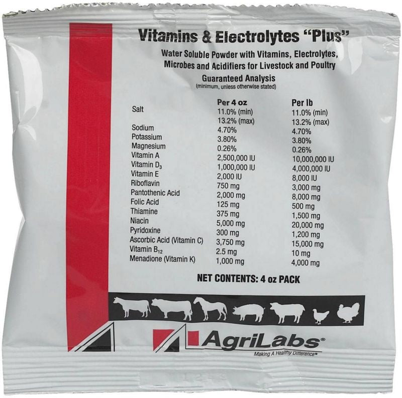 Agrilabs Vitamins Electrolyte Plus 4oz