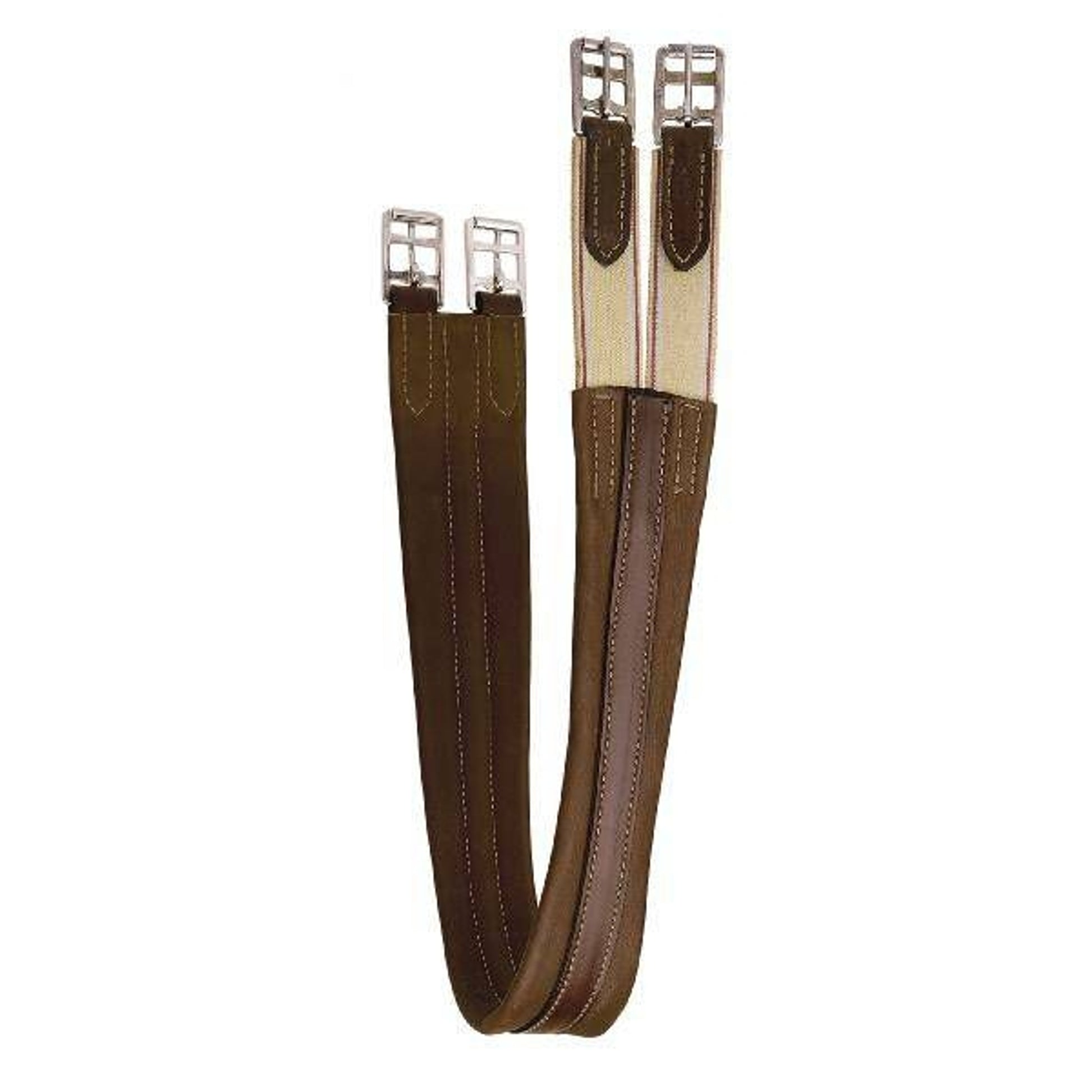 Tory Contour English Girth with Elastic 36 Oakbark