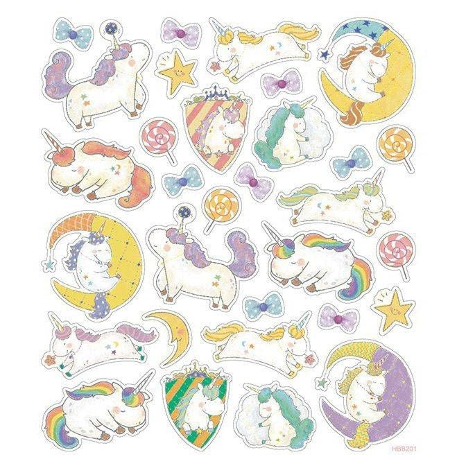 Sleepy Unicorn Stickers