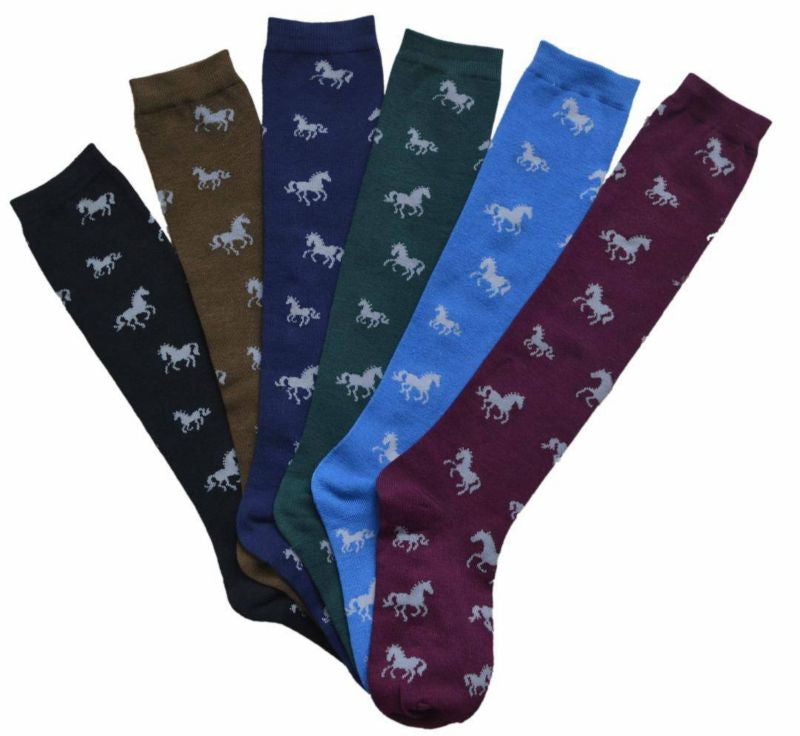 Kelly Ladies DARK Horses Tall Socks 6pack Women