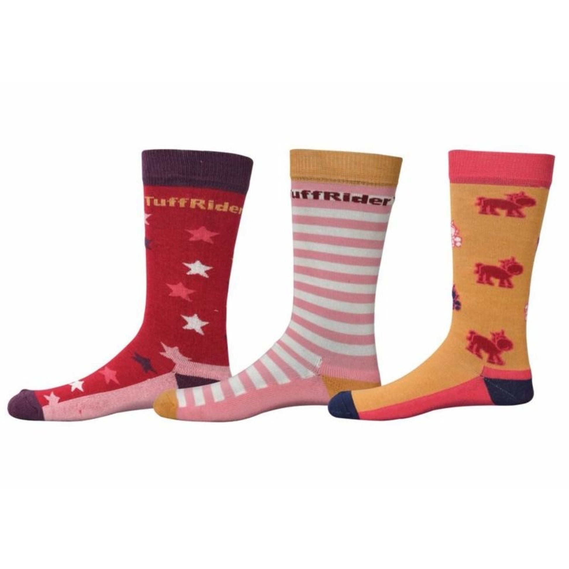 Tuffrider Kids Philip Socks 3pk Brown