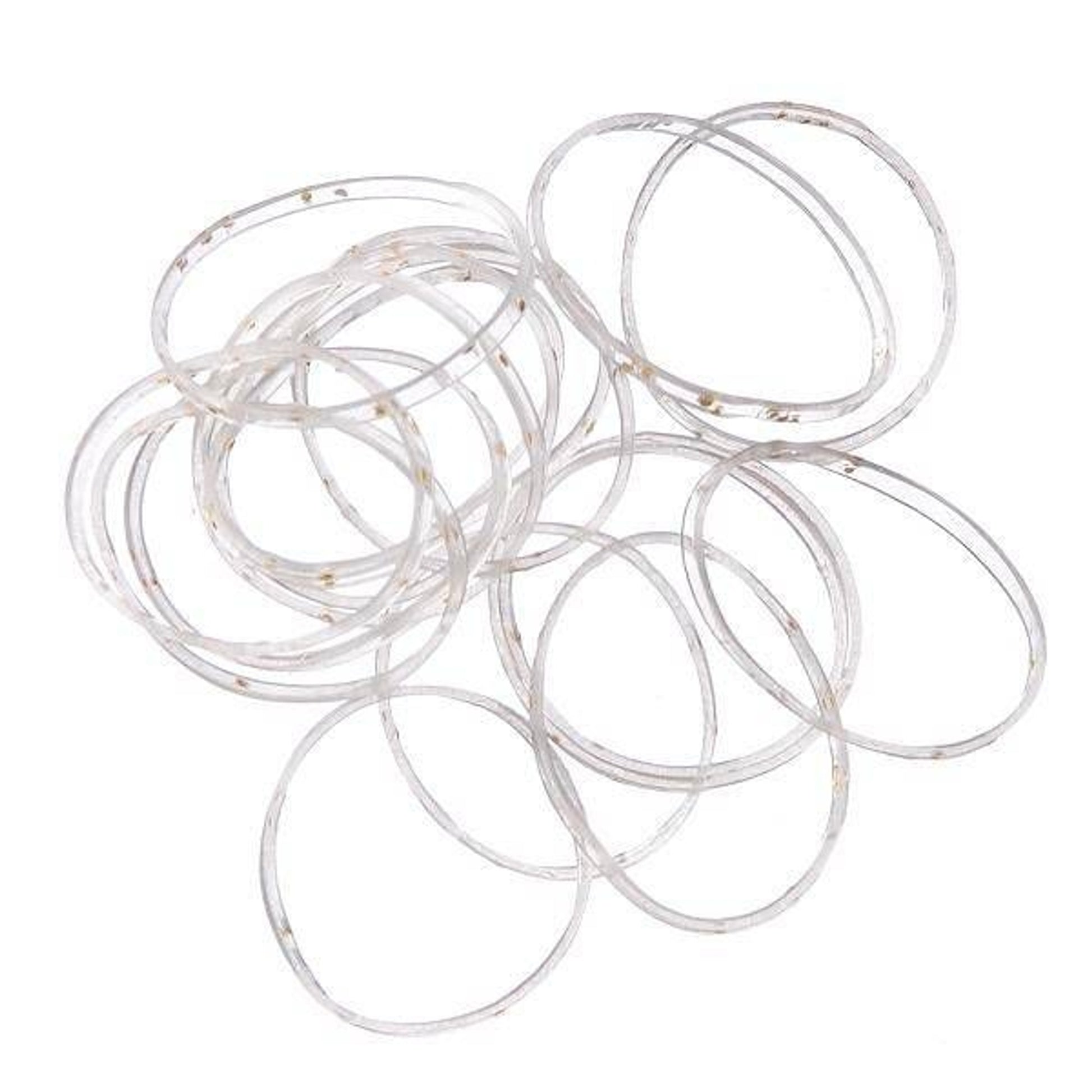 Tough1 Clear Glitter Bands Clear 500pk