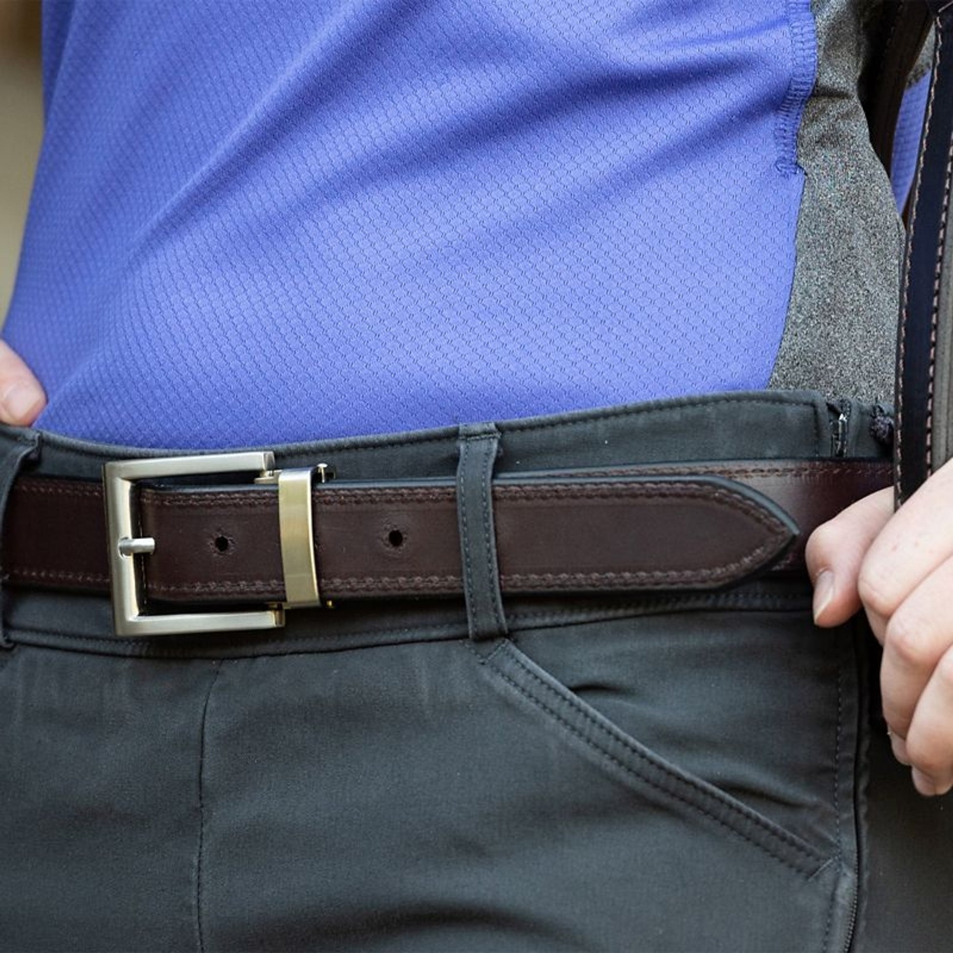 Perris Reversible Leather/Suede Belt