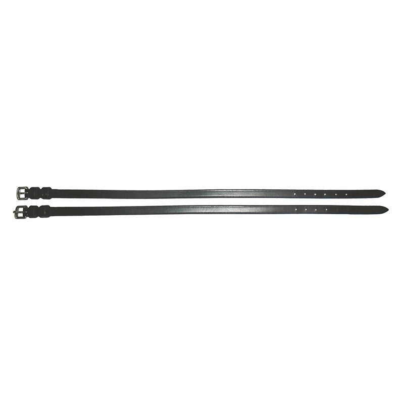 Hdr Leather Spur Straps with Plain Buckle 16 Black