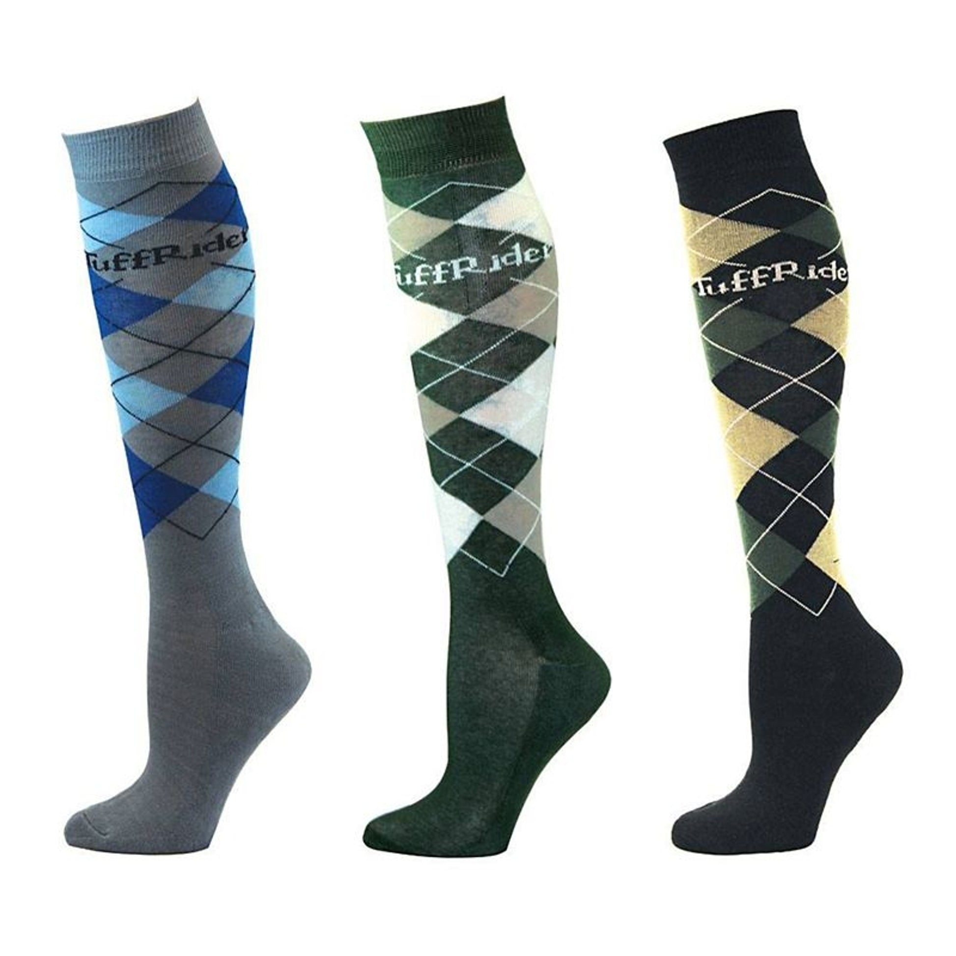 Tuffrider Argyle Knee Hi Socks