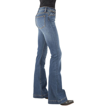 Stetson Ladies High Waist Flare Fit Jeans