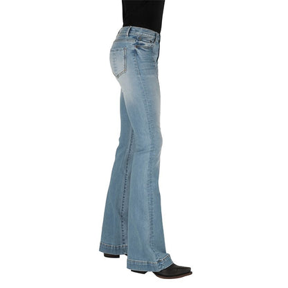 Stetson Ladies High Waist Seam Flare Jeans