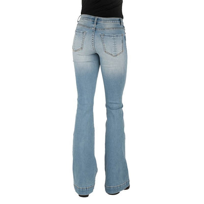 Stetson Ladies High Waist Seam Flare Jeans