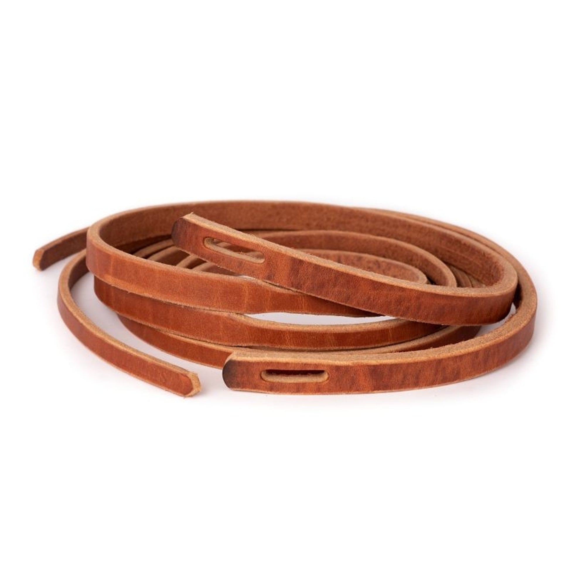 Perris Slot Tapered Leather Western Reins 8ft